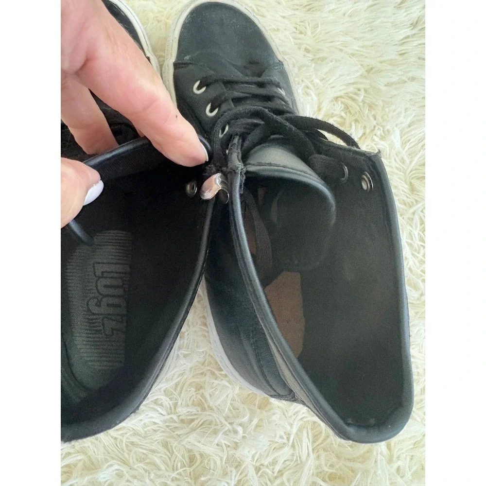 Lugz Women's Black‎ High Top Fashion Sneakers Chunky Platform Sole Shoes 8.5
